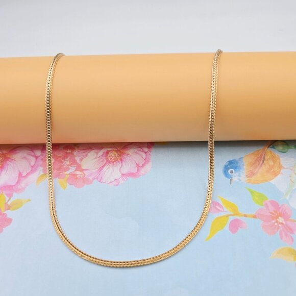 Classic Flat Chain Rose Gold Necklace for Elegant Everyday Wear, XPNL0074 - Picture 3 of 12